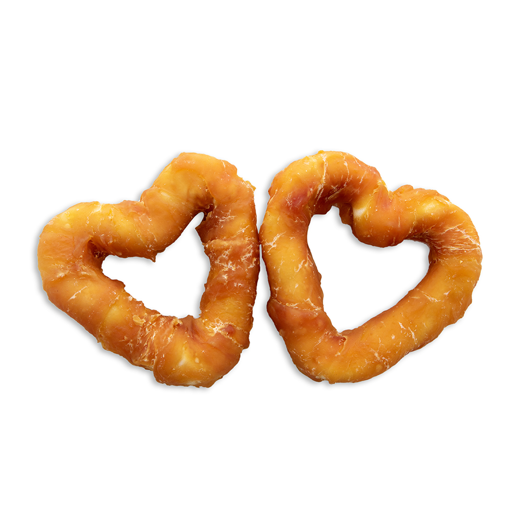 Heart Rawhide Donuts With Chicken