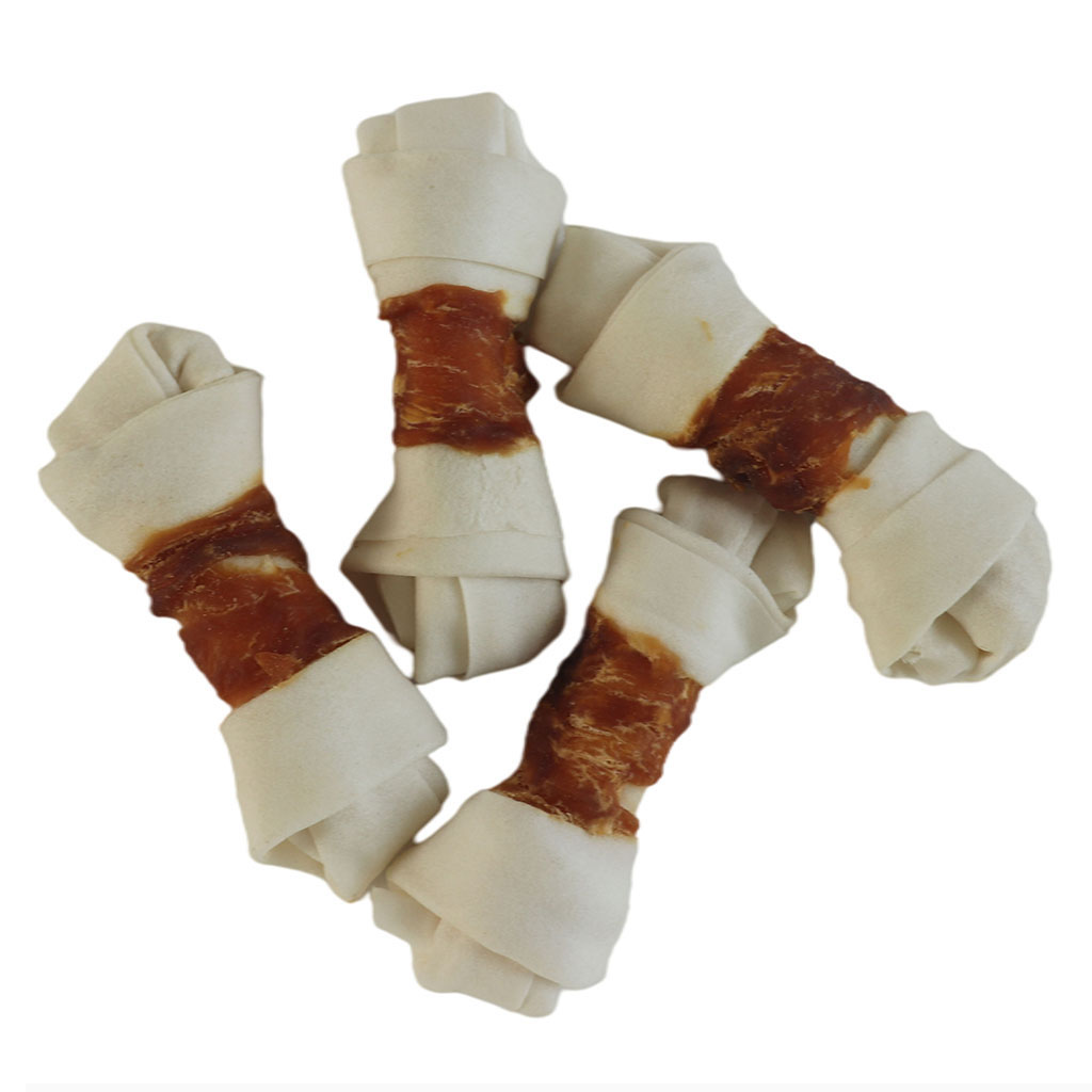 Duck Wrapped  Knotted Bone